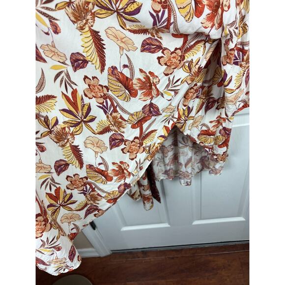 Cato Kimono Topper Bohemian Fall Orange Brown Cover up 18/20W - Picture 6 of 8